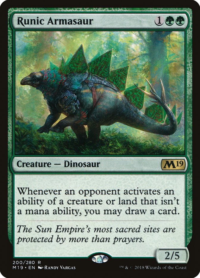 Runic Armasaur [Core Set 2019] | Shuffle n Cut Hobbies & Games