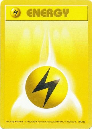 Lightning Energy (100/102) [Base Set Shadowless Unlimited] | Shuffle n Cut Hobbies & Games