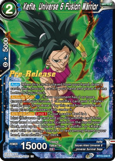 Kefla, Universe 6 Fusion Warrior (BT15-048) [Saiyan Showdown Prerelease Promos] | Shuffle n Cut Hobbies & Games