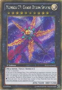 Number C9: Chaos Dyson Sphere [PGLD-EN022] Gold Secret Rare | Shuffle n Cut Hobbies & Games