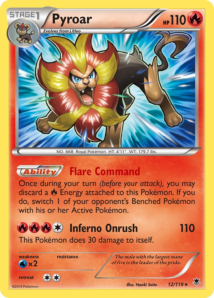 Pyroar (12/119) (Theme Deck Exclusive) [XY: Phantom Forces] | Shuffle n Cut Hobbies & Games