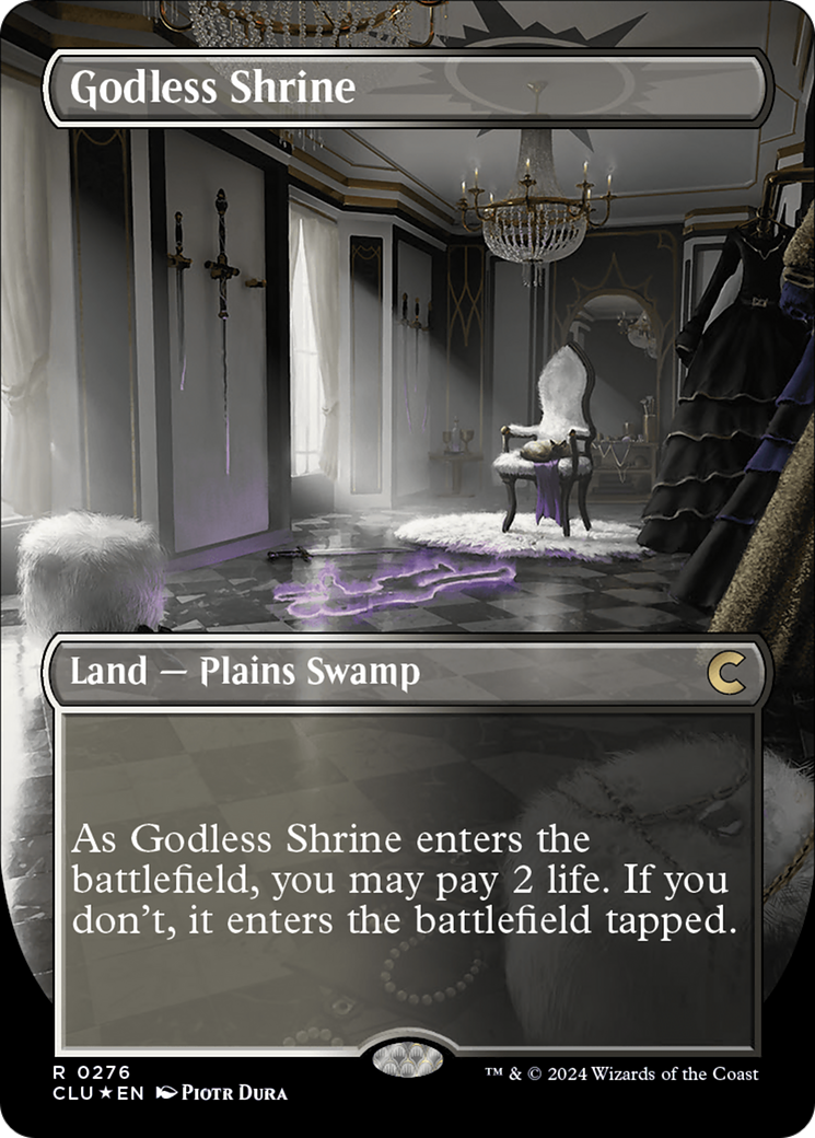 Godless Shrine (Borderless) [Ravnica: Clue Edition] | Shuffle n Cut Hobbies & Games