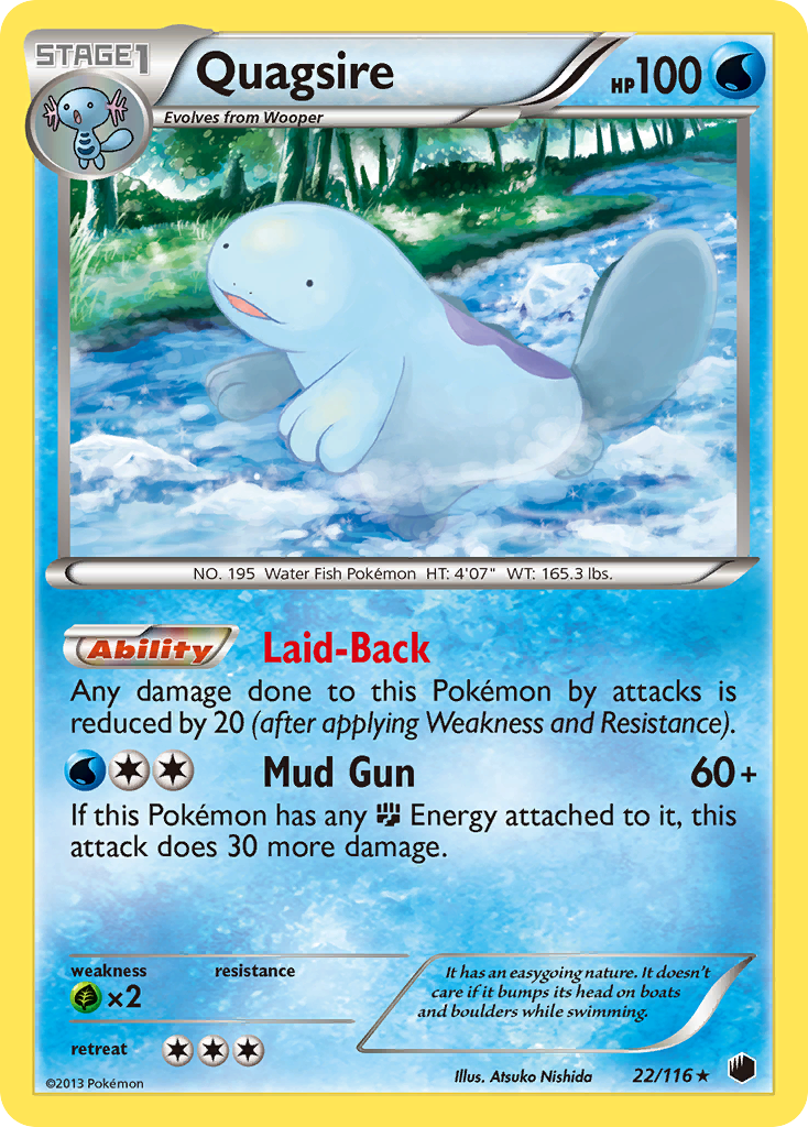 Quagsire (22/116) [Black & White: Plasma Freeze] | Shuffle n Cut Hobbies & Games