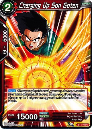 Charging Up Son Goten [BT4-008] | Shuffle n Cut Hobbies & Games