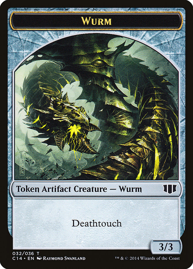 Wurm (032/036) // Goat Double-Sided Token [Commander 2014 Tokens] | Shuffle n Cut Hobbies & Games