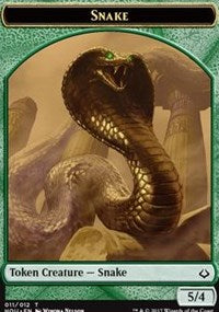 Snake // Zombie Double-Sided Token [Hour of Devastation Tokens] | Shuffle n Cut Hobbies & Games