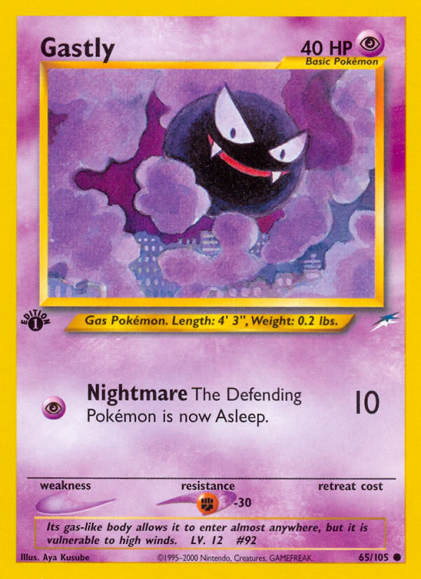 Gastly (65/105) [Neo Destiny 1st Edition] | Shuffle n Cut Hobbies & Games