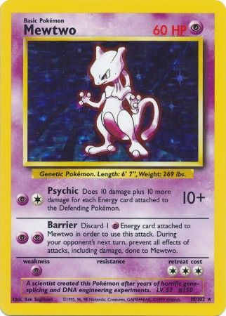 Mewtwo (10/102) [Base Set Unlimited] | Shuffle n Cut Hobbies & Games