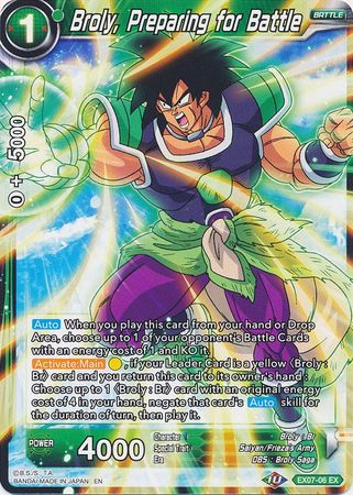 Broly, Preparing for Battle [EX07-06] | Shuffle n Cut Hobbies & Games