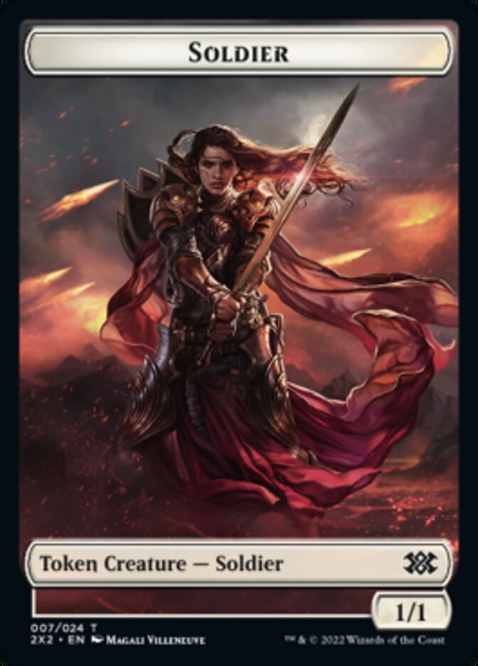 Soldier Token [Double Masters 2022 Tokens] | Shuffle n Cut Hobbies & Games