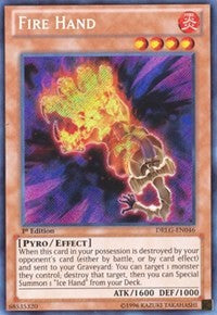 Fire Hand [DRLG-EN046] Secret Rare | Shuffle n Cut Hobbies & Games