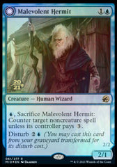 Malevolent Hermit // Benevolent Geist [Innistrad: Midnight Hunt Prerelease Promos] | Shuffle n Cut Hobbies & Games