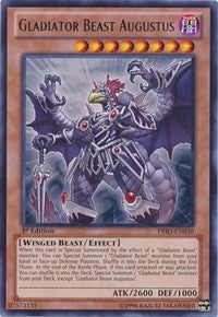 Gladiator Beast Augustus [PRIO-EN030] Rare | Shuffle n Cut Hobbies & Games