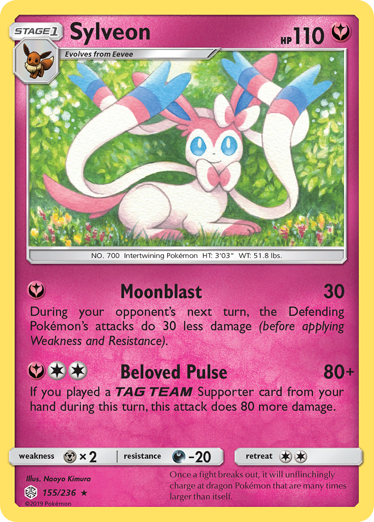 Sylveon (155/236) [Sun & Moon: Cosmic Eclipse] | Shuffle n Cut Hobbies & Games