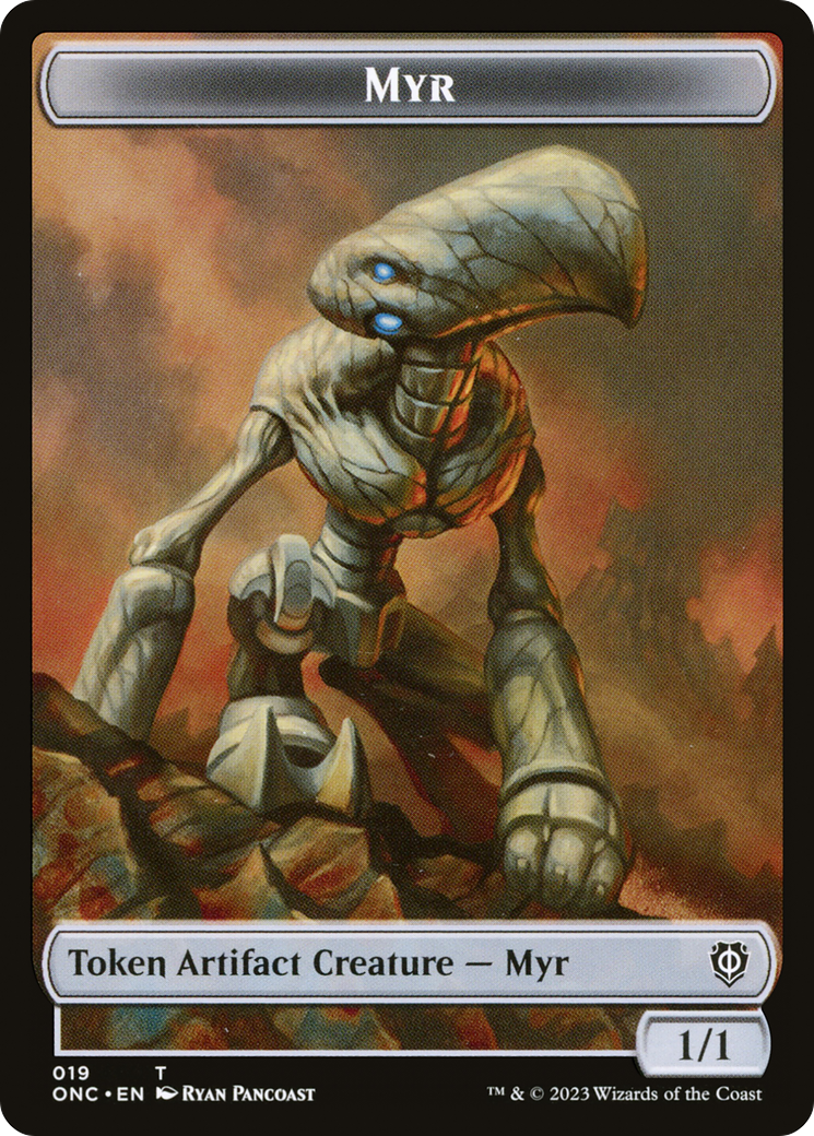 Myr // Thopter Double-Sided Token [Phyrexia: All Will Be One Commander Tokens] | Shuffle n Cut Hobbies & Games