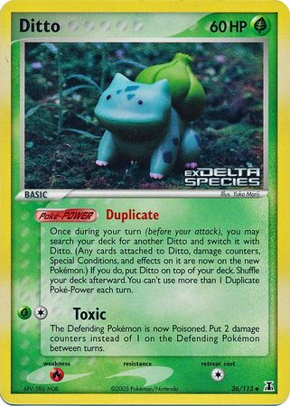 Ditto (36/113) (Stamped) [EX: Delta Species] | Shuffle n Cut Hobbies & Games