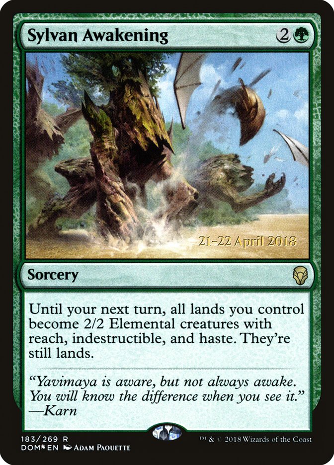 Sylvan Awakening [Dominaria Prerelease Promos] | Shuffle n Cut Hobbies & Games