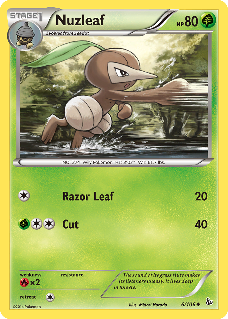 Nuzleaf (6/106) [XY: Flashfire] | Shuffle n Cut Hobbies & Games