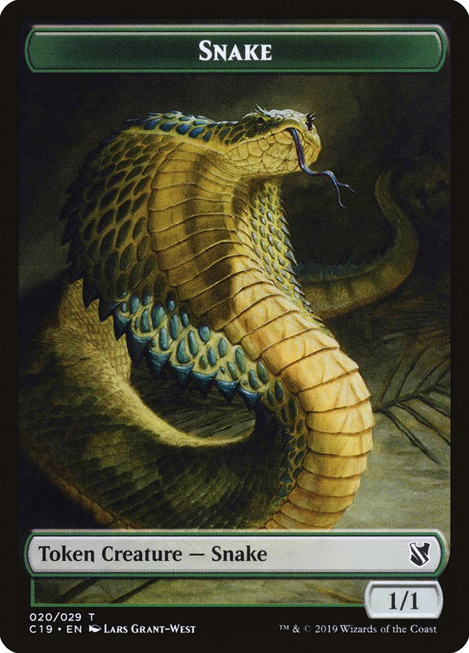 Plant // Snake Double-Sided Token [Commander 2019 Tokens] | Shuffle n Cut Hobbies & Games