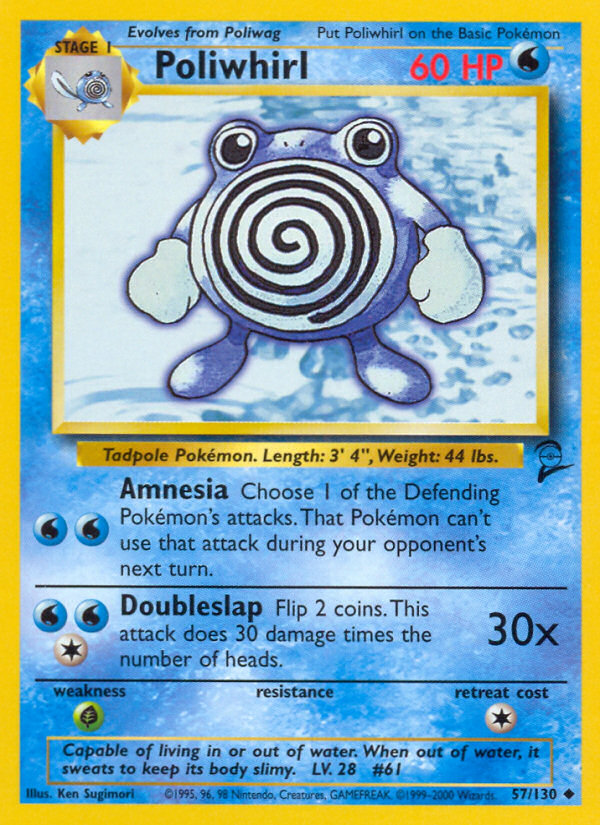 Poliwhirl (57/130) [Base Set 2] | Shuffle n Cut Hobbies & Games