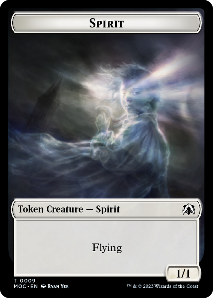 Spirit (9) // Treasure Double-Sided Token [March of the Machine Commander Tokens] | Shuffle n Cut Hobbies & Games