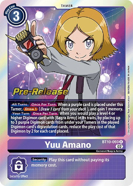 Yuu Amano [BT10-093] [Xros Encounter Pre-Release Cards] | Shuffle n Cut Hobbies & Games