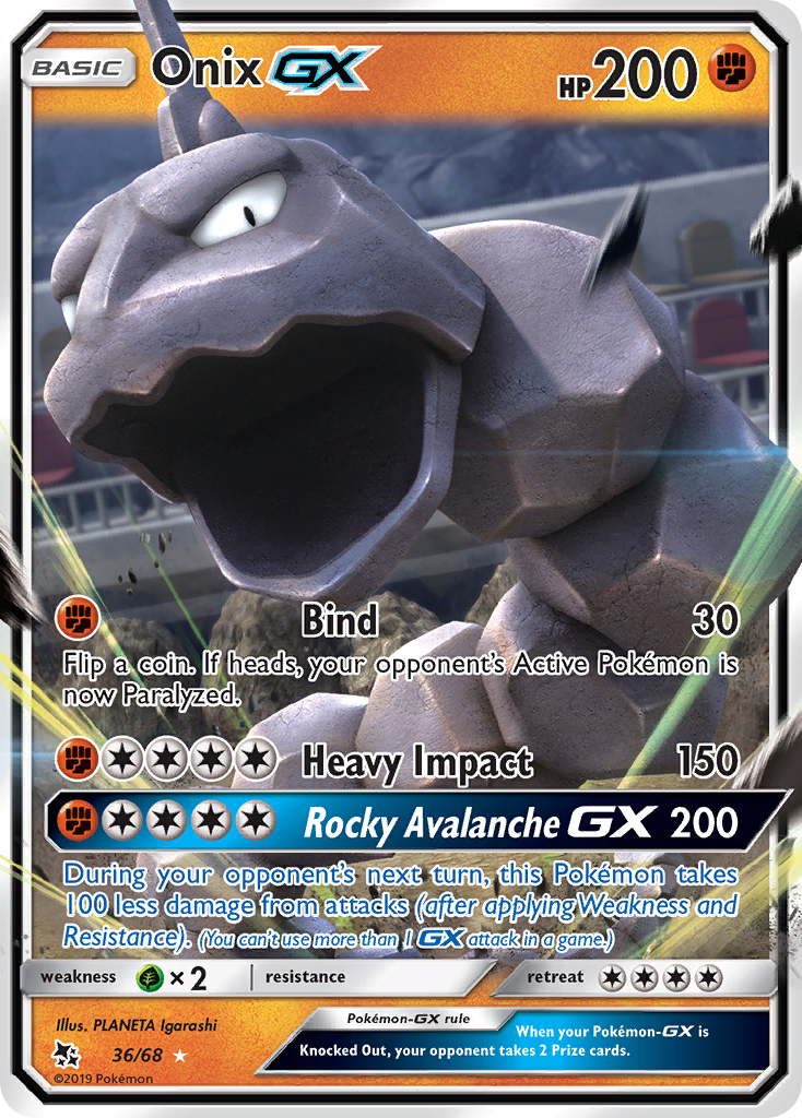 Onix GX (36/68) [Sun & Moon: Hidden Fates] | Shuffle n Cut Hobbies & Games