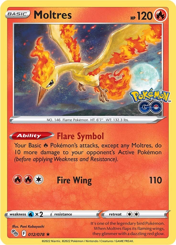 Moltres (012/078) [Pokémon GO] | Shuffle n Cut Hobbies & Games