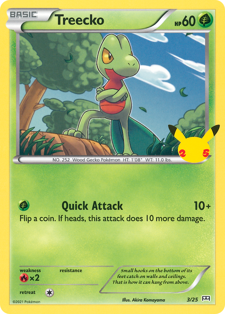 Treecko (3/25) [McDonald's 25th Anniversary] | Shuffle n Cut Hobbies & Games