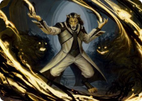 Leonin Lightscribe Art Card [Strixhaven: School of Mages Art Series] | Shuffle n Cut Hobbies & Games