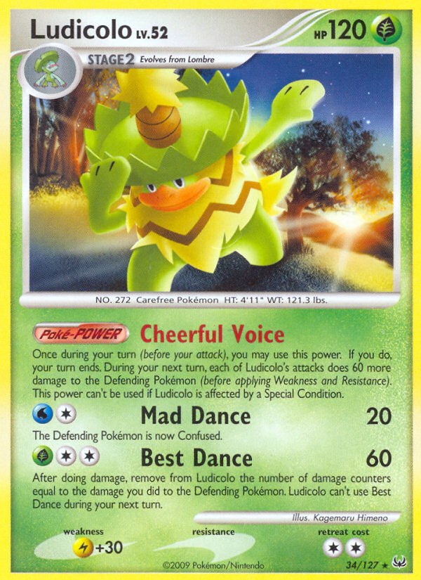 Ludicolo (34/127) [Platinum: Base Set] | Shuffle n Cut Hobbies & Games