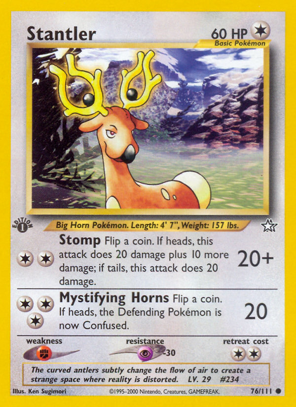 Stantler (76/111) [Neo Genesis 1st Edition] | Shuffle n Cut Hobbies & Games