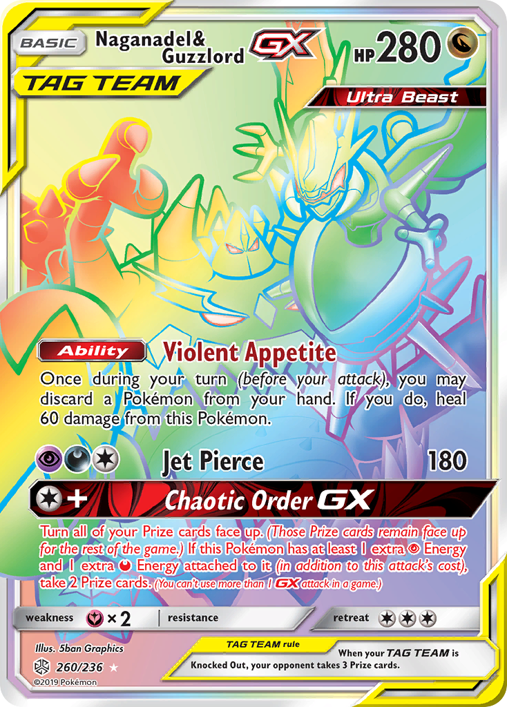 Naganadel & Guzzlord GX (260/236) [Sun & Moon: Cosmic Eclipse] | Shuffle n Cut Hobbies & Games