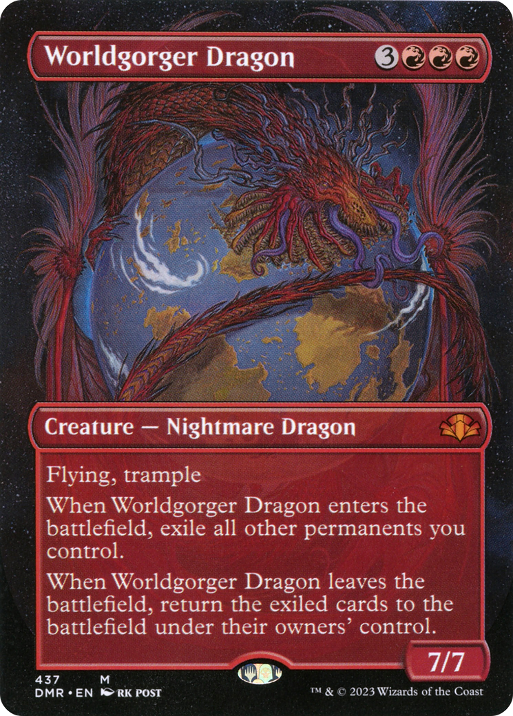 Worldgorger Dragon (Borderless Alternate Art) [Dominaria Remastered] | Shuffle n Cut Hobbies & Games