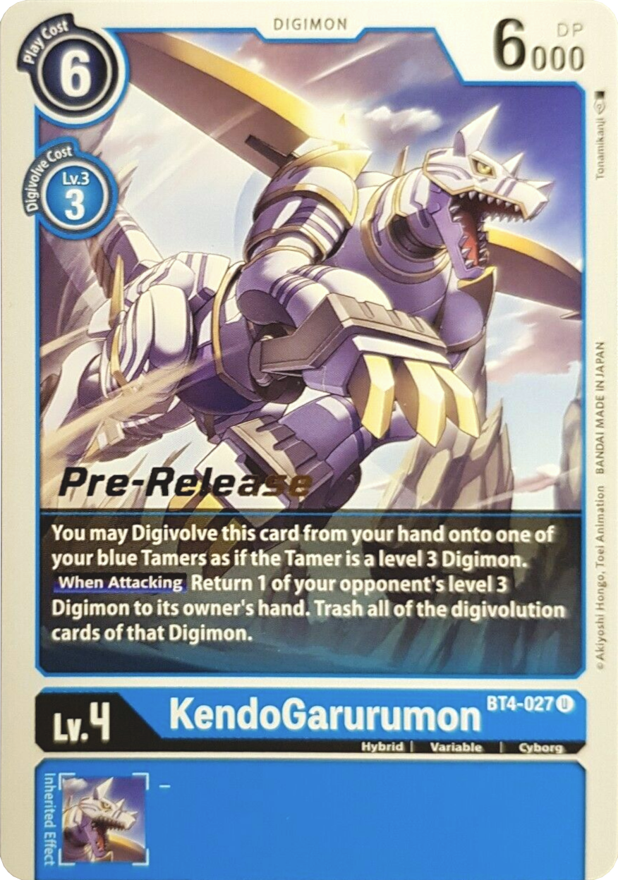 KendoGarurumon [BT4-027] [Great Legend Pre-Release Promos] | Shuffle n Cut Hobbies & Games