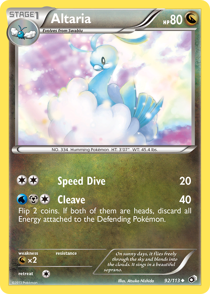 Altaria (92/113) [Black & White: Legendary Treasures] | Shuffle n Cut Hobbies & Games