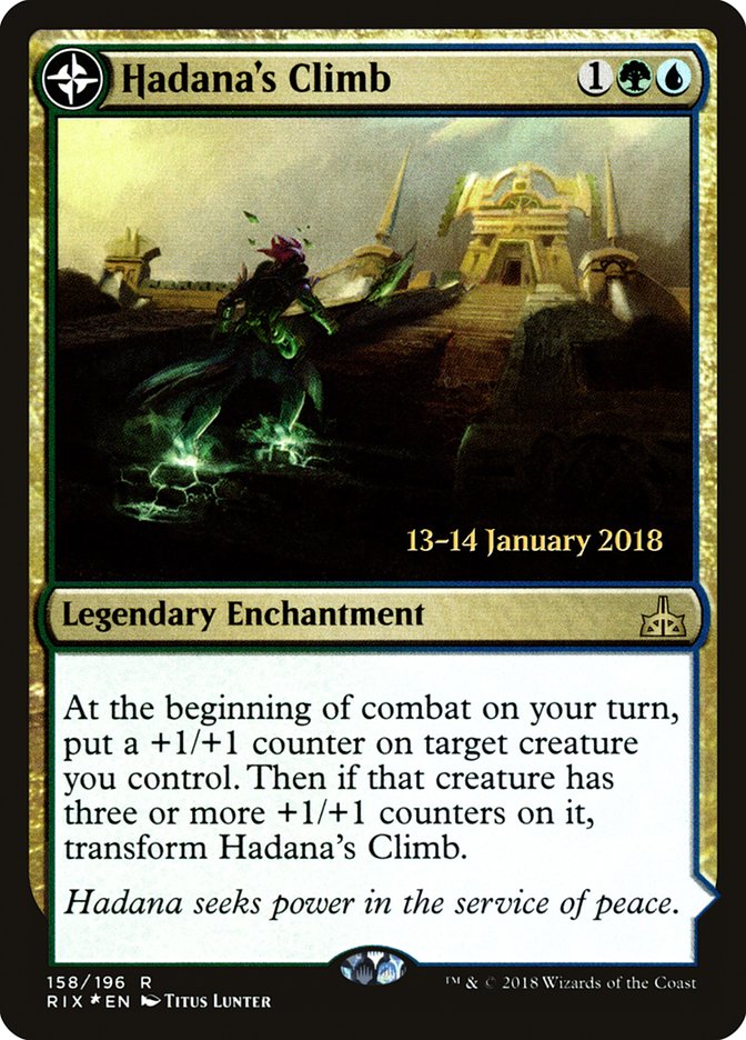 Hadana's Climb // Winged Temple of Orazca [Rivals of Ixalan Prerelease Promos] | Shuffle n Cut Hobbies & Games