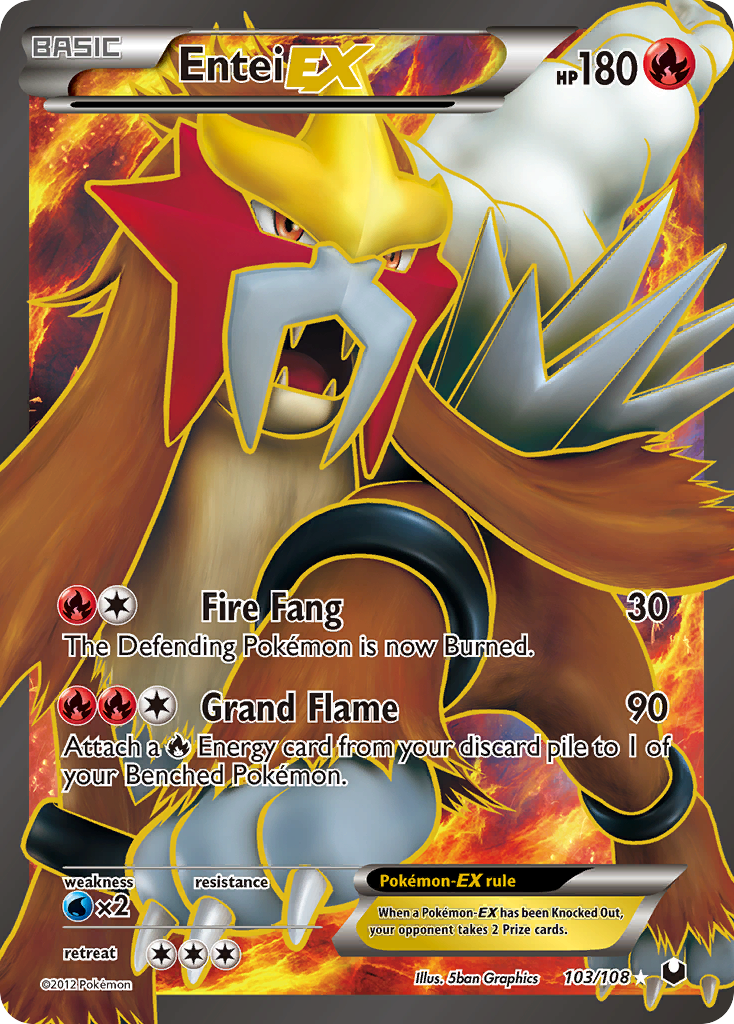 Entei EX (103/108) [Black & White: Dark Explorers] | Shuffle n Cut Hobbies & Games