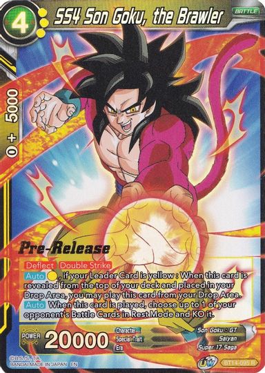 SS4 Son Goku, the Brawler (BT14-095) [Cross Spirits Prerelease Promos] | Shuffle n Cut Hobbies & Games