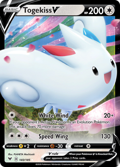 Togekiss V (140/185) [Sword & Shield: Vivid Voltage] | Shuffle n Cut Hobbies & Games