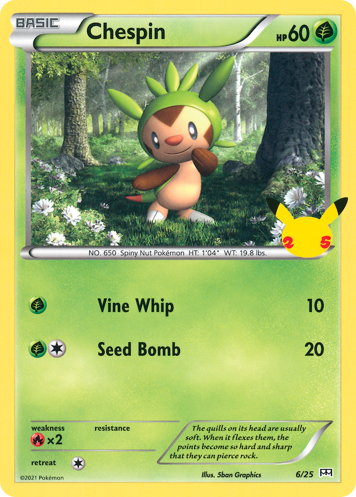 Chespin (6/25) [McDonald's 25th Anniversary] | Shuffle n Cut Hobbies & Games