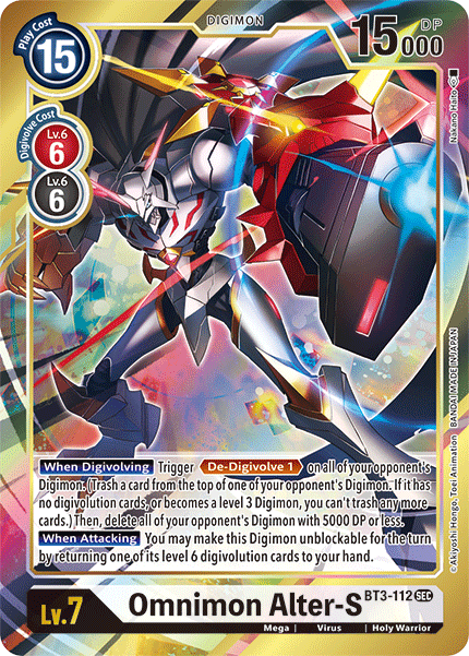 Omnimon Alter-S [BT3-112] (Alternate Art) [Release Special Booster Ver.1.5] | Shuffle n Cut Hobbies & Games