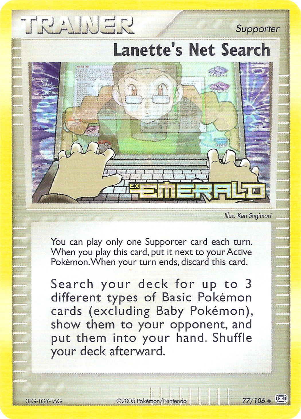 Lanette's Net Search (77/106) (Stamped) [EX: Emerald] | Shuffle n Cut Hobbies & Games