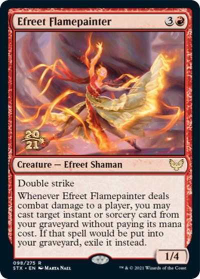 Efreet Flamepainter [Strixhaven: School of Mages Prerelease Promos] | Shuffle n Cut Hobbies & Games