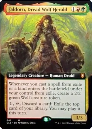 Faldorn, Dread Wolf Herald (Extended Art) [Commander Legends: Battle for Baldur's Gate] | Shuffle n Cut Hobbies & Games