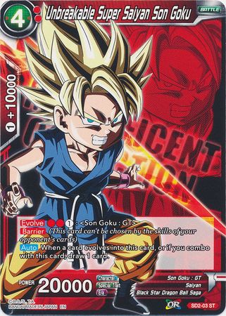 Unbreakable Super Saiyan Son Goku [SD2-03] | Shuffle n Cut Hobbies & Games