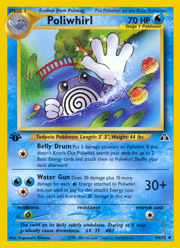 Poliwhirl (44/75) [Neo Discovery 1st Edition] | Shuffle n Cut Hobbies & Games