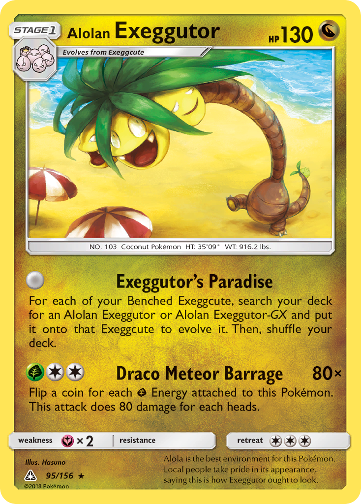 Alolan Exeggutor (95/156) [Sun & Moon: Ultra Prism] | Shuffle n Cut Hobbies & Games