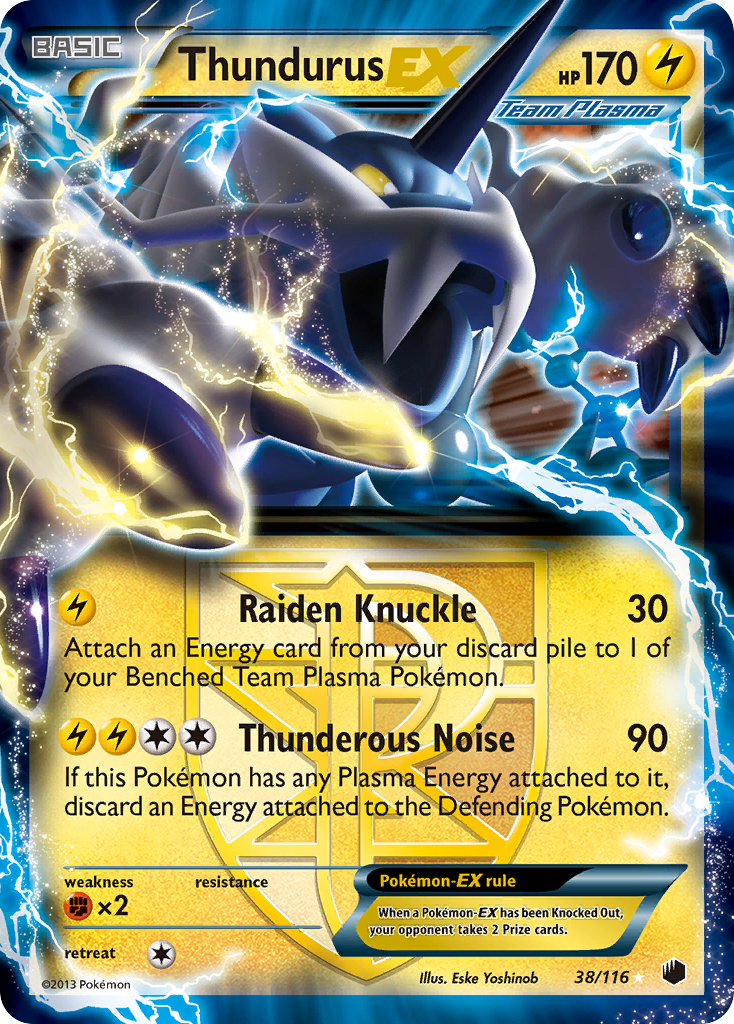 Thundurus EX (38/116) [Black & White: Plasma Freeze] | Shuffle n Cut Hobbies & Games