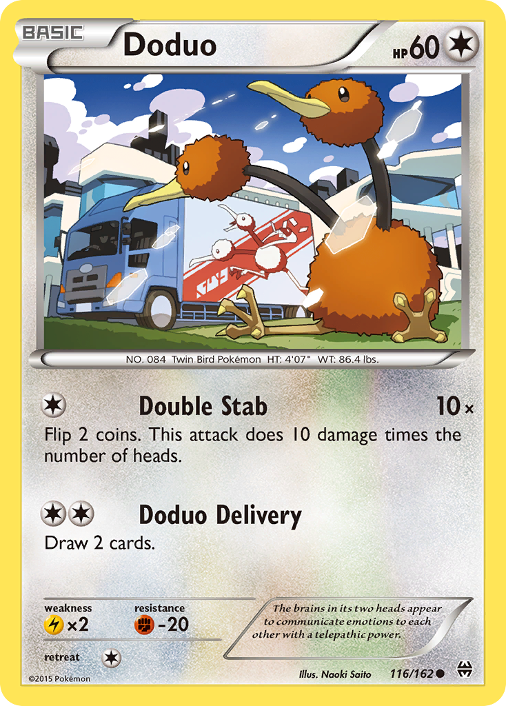 Doduo (116/162) [XY: BREAKthrough] | Shuffle n Cut Hobbies & Games